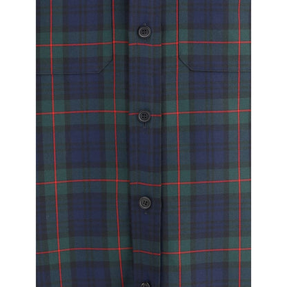 Green Polyester Pattern Shirt