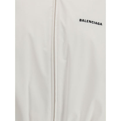 White Polyester Shell Jacket