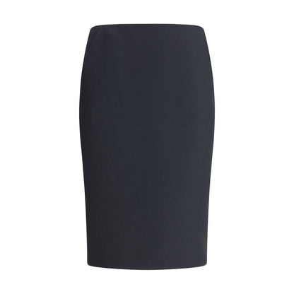 Black Recycled Polyester Midi Skirt