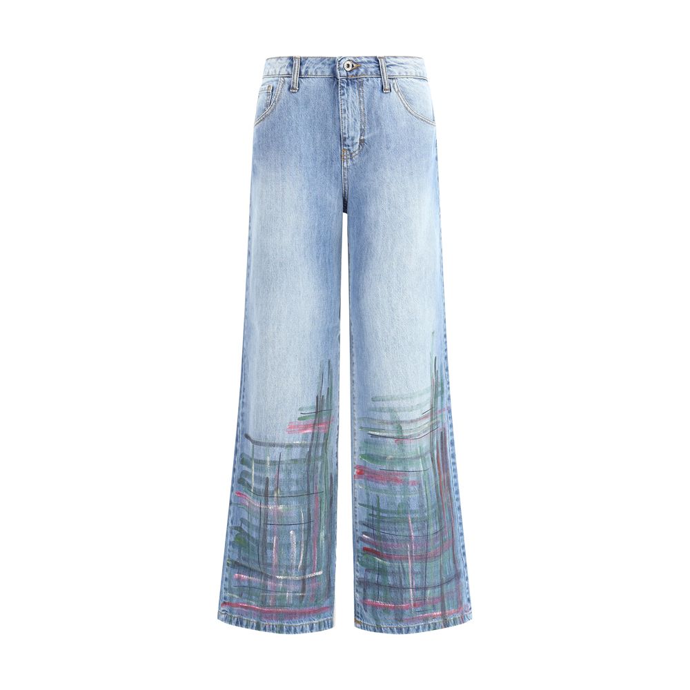 Blue Cotton Jeans Denim
