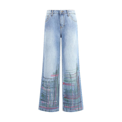Blue Cotton Jeans Denim
