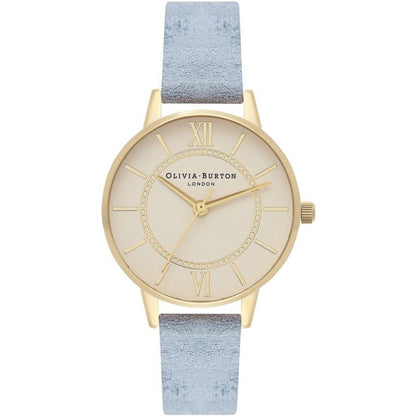 Blue Artificial Leather Watch