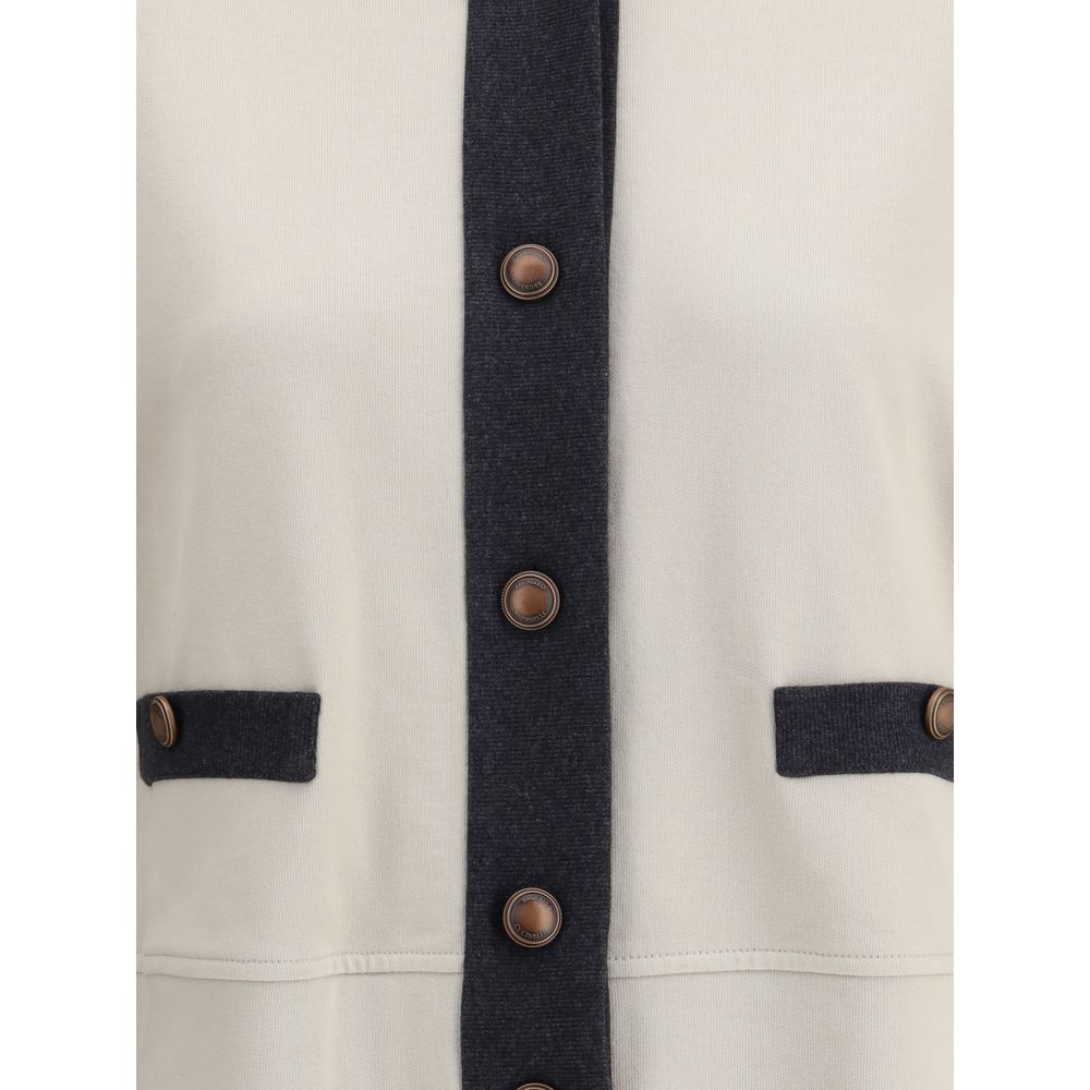 Gray Cotton Cardigan