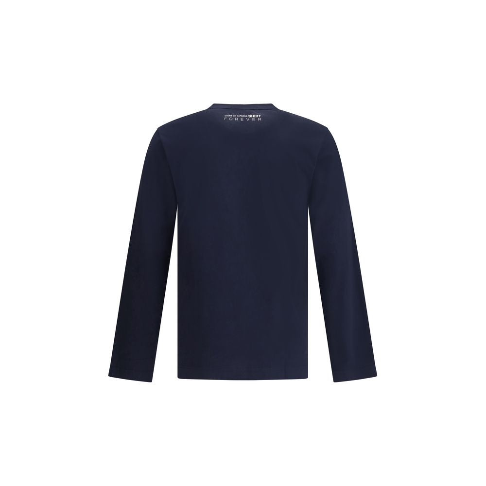 Blue Cotton Long Sleeve T-Shirt