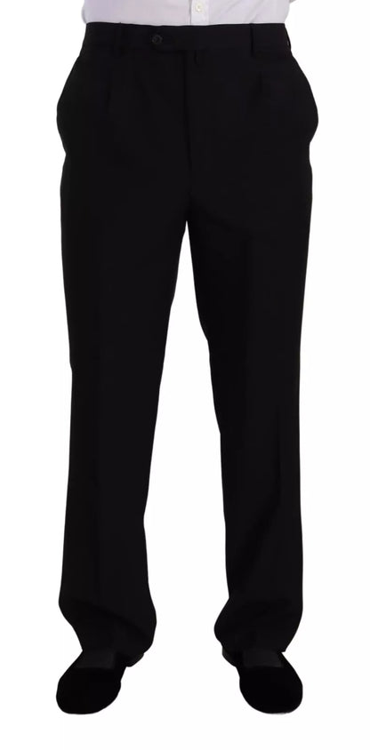 Blue Polyester Single Breasted Formal 2 Piece Suit