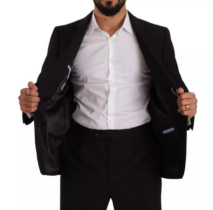 Blue Polyester Single Breasted Formal 2 Piece Suit