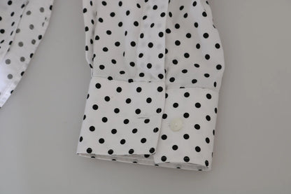 White Dotted Dress Formal MARTINI Shirt