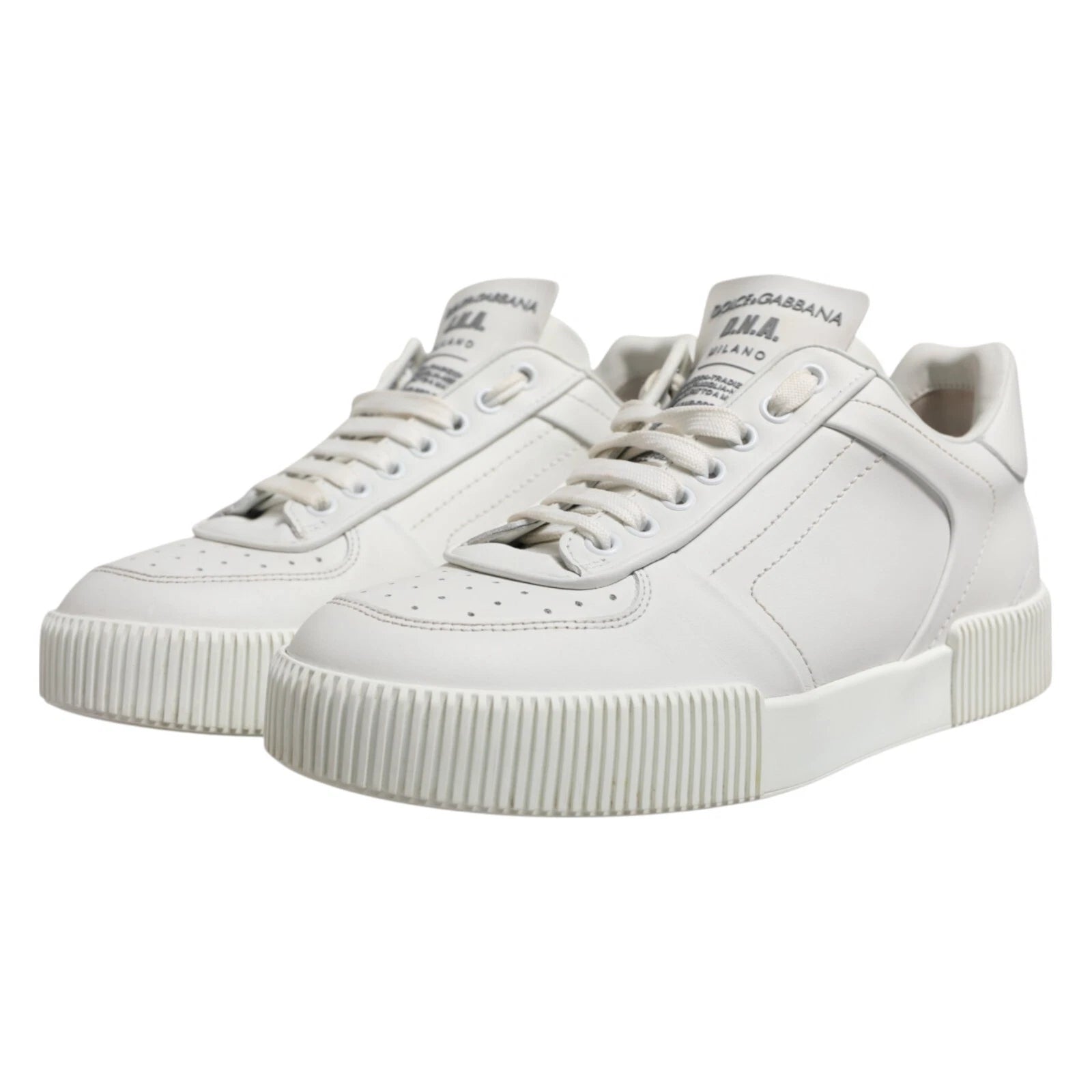 White Miami Leather Low Top Men Sneakers Shoes