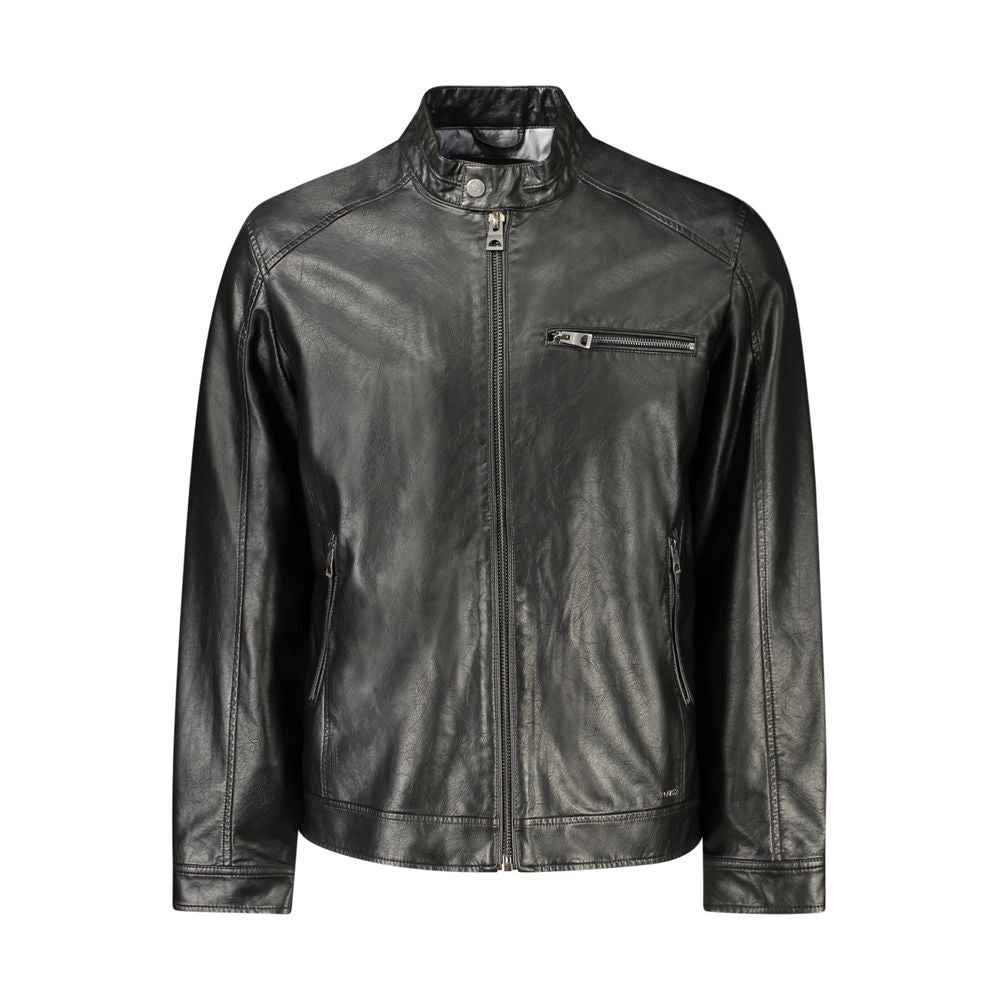 Black Polyethylene Men Jacket