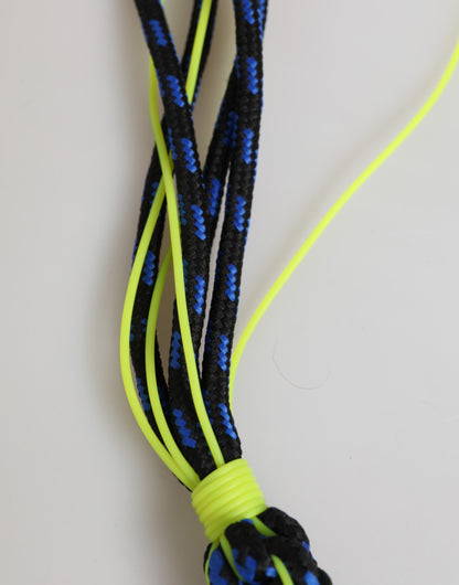 Multicolor Polyester Tape String DG Logo Keychain Keyring