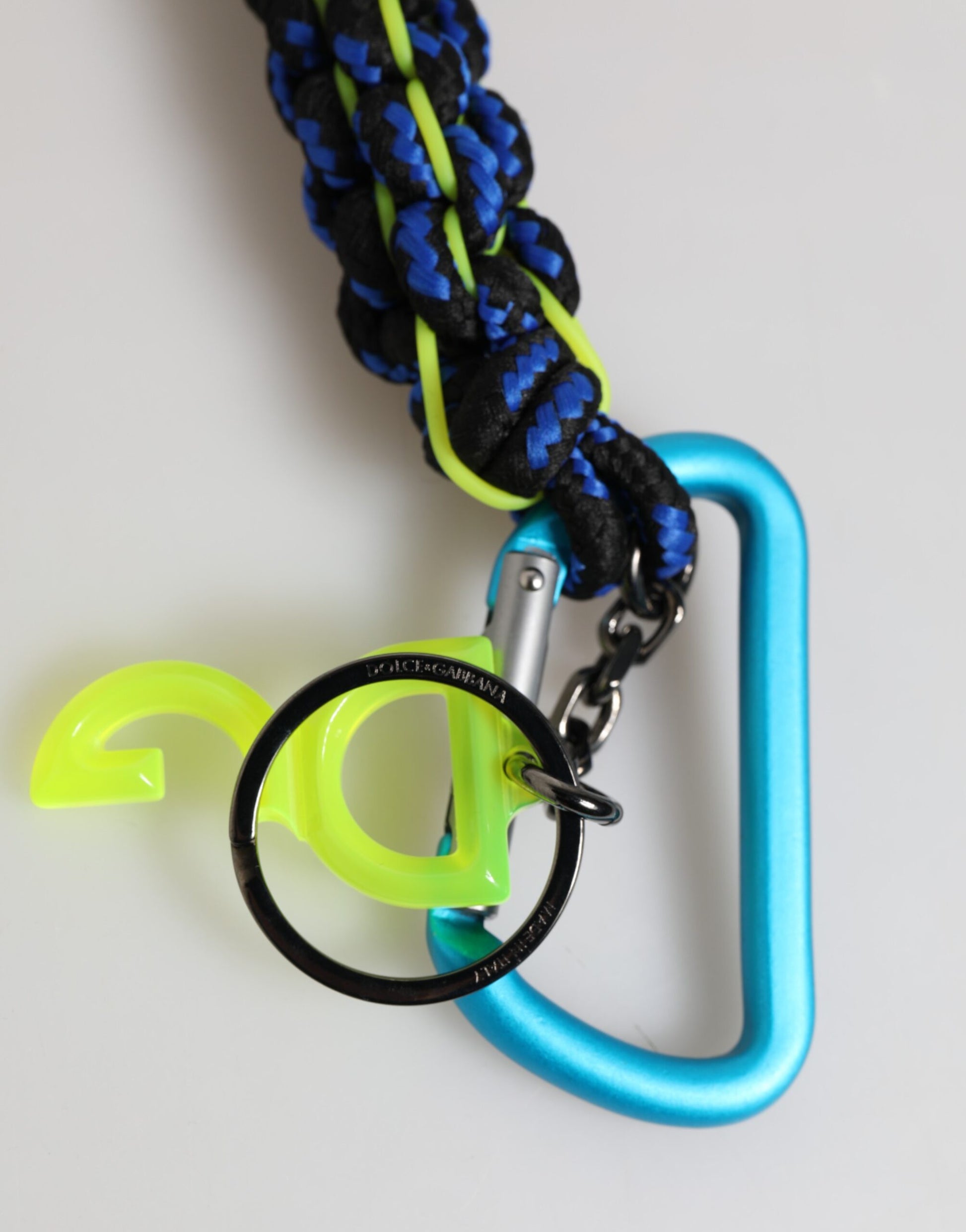 Multicolor Polyester Tape String DG Logo Keychain Keyring