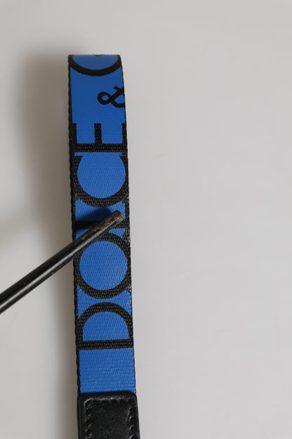 Blue Nylon Logo DG Crown Men's Holder Keychain Keyring