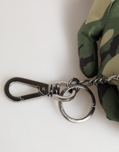 Multicolor Camouflage Animal Silhouette Keychain Keyring