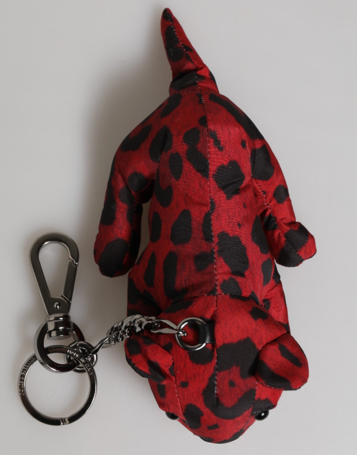 Red Black Polyester Animal Silhouette Keychain Keyring