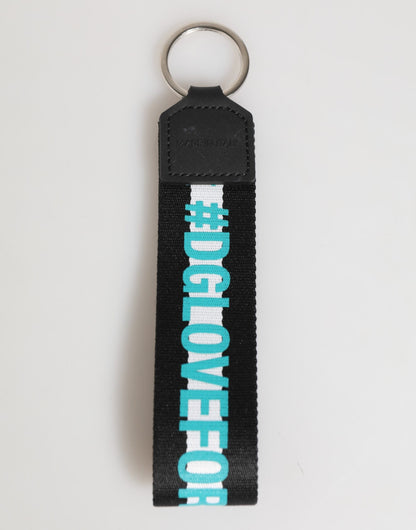 Multicolor Logo Polyester Brass Holder Keychain Keyring