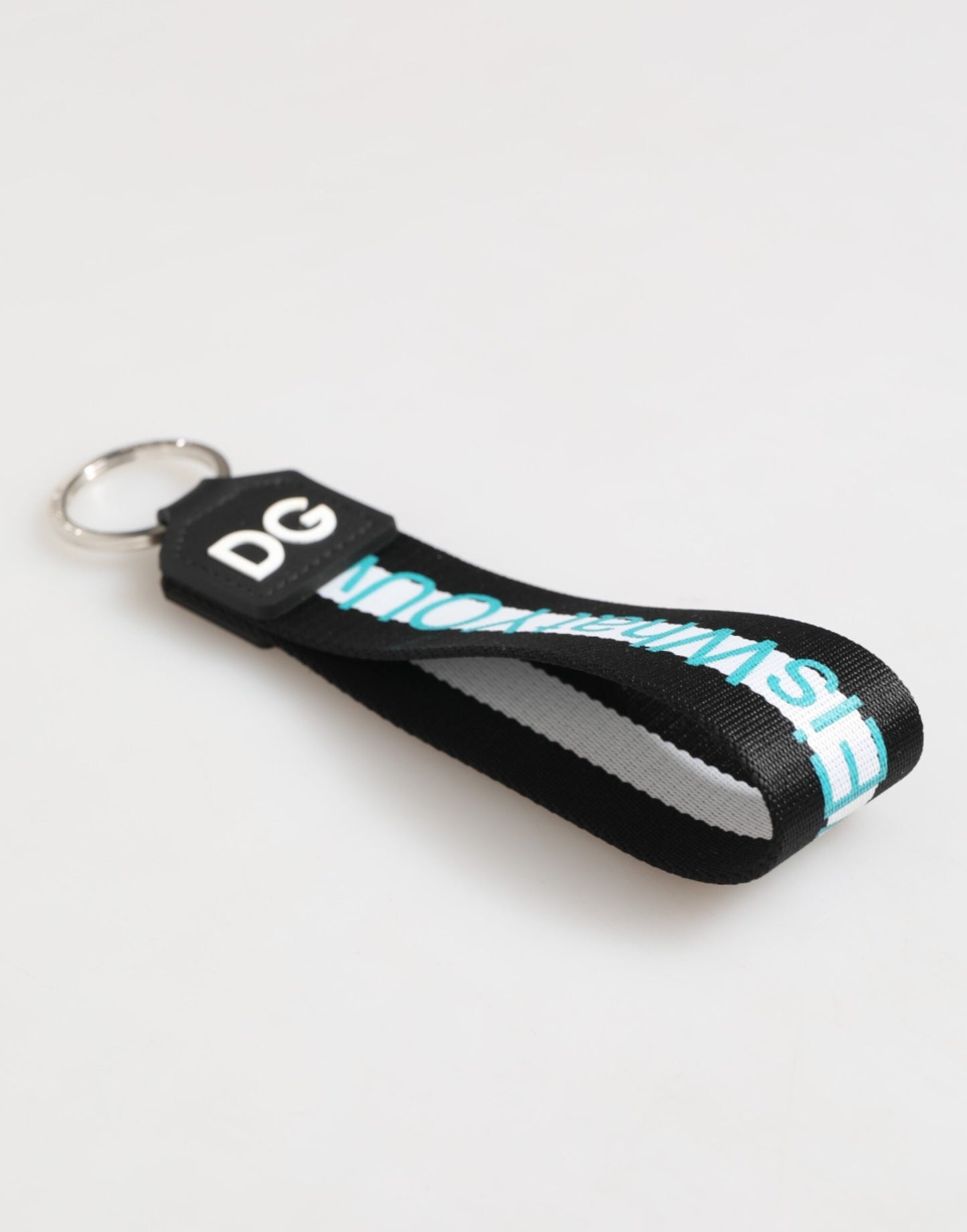 Multicolor Logo Polyester Brass Holder Keychain Keyring