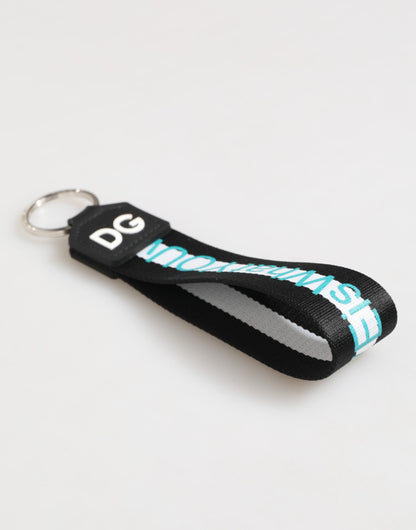 Multicolor Logo Polyester Brass Holder Keychain Keyring