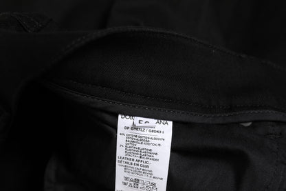 Black Cotton Skinny Jeans Men Trouser Pants