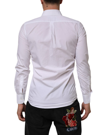 White Cotton MARTINI Long Sleeve Dress Shirt