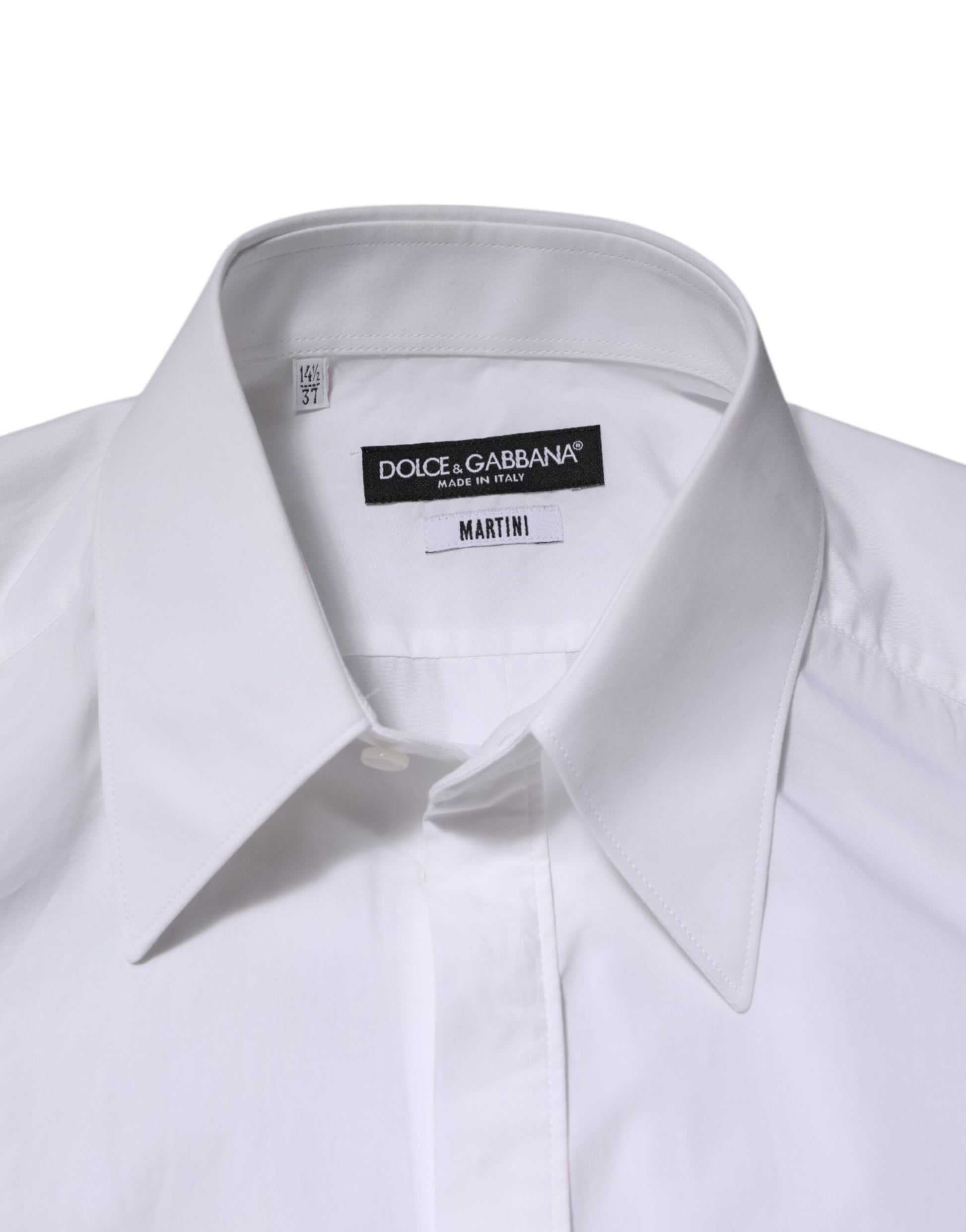 White Cotton MARTINI Long Sleeve Dress Shirt