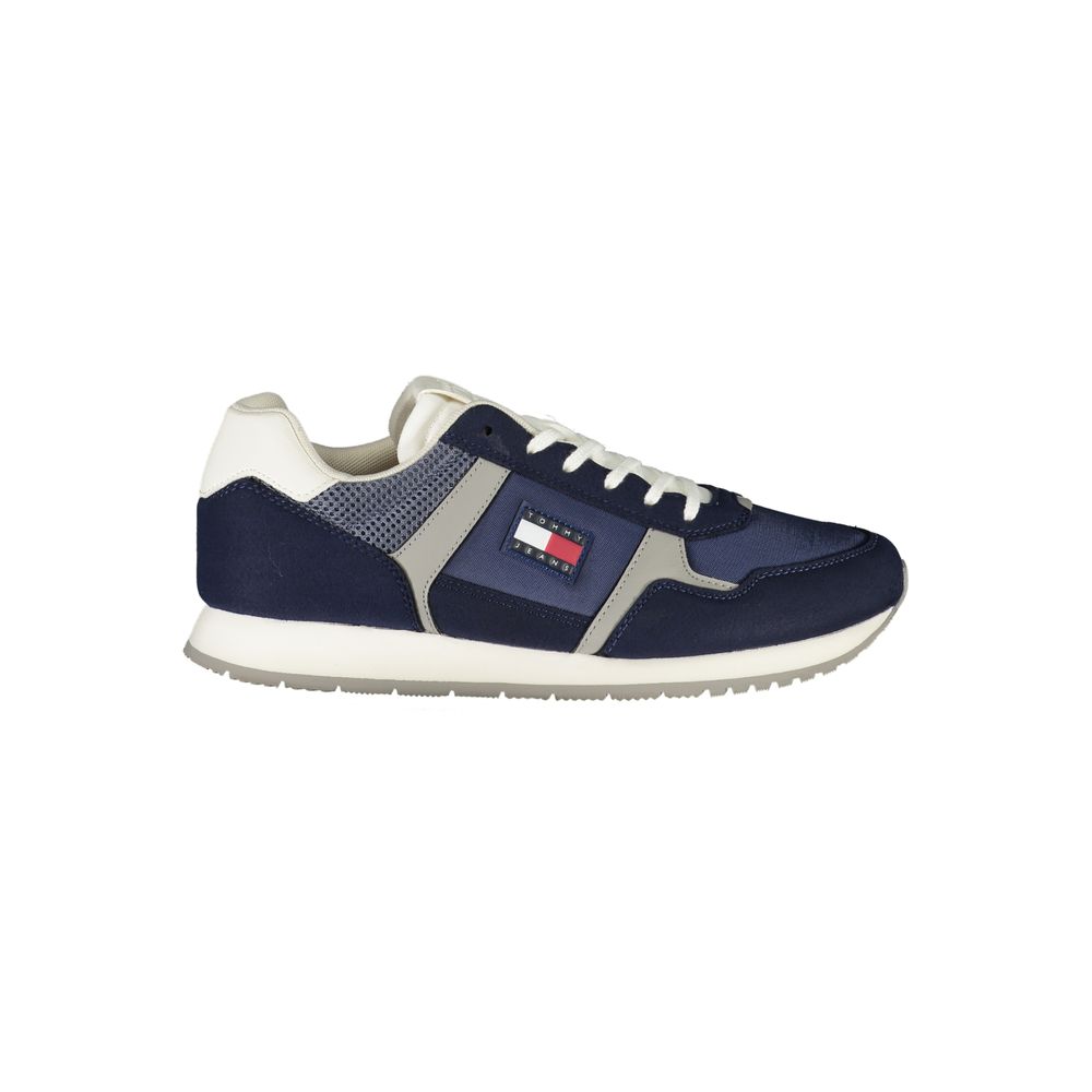 Blue Polyester Men Sneaker