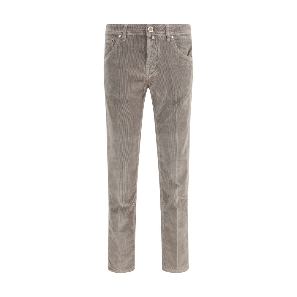 Gray Cotton Casual Pants