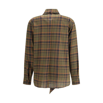 Green Cotton Pattern Shirt