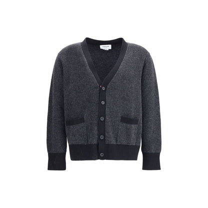 Black Fleece Wool Cardigan