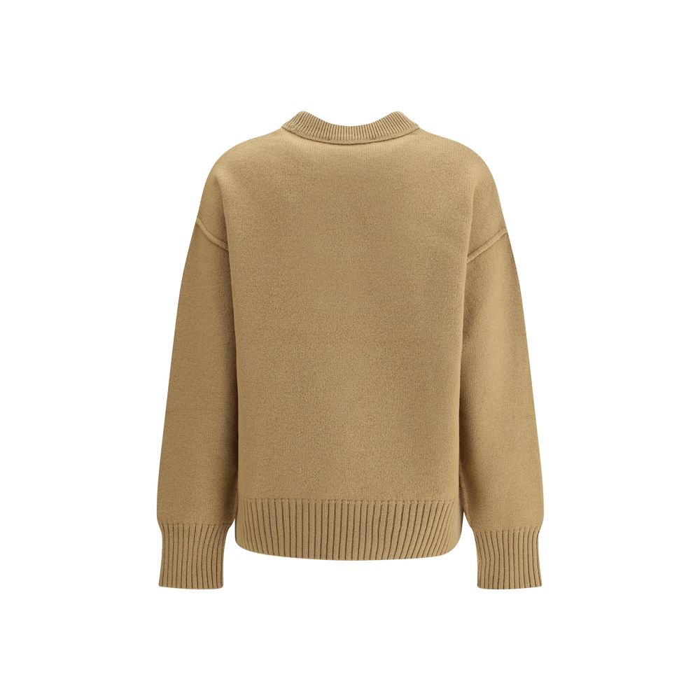 Beige Fleece Wool Sweatshirt