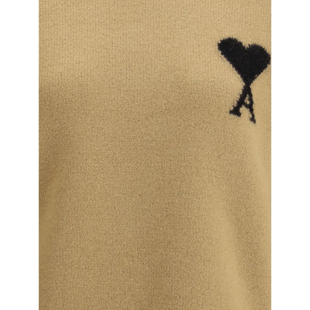 Beige Fleece Wool Sweatshirt