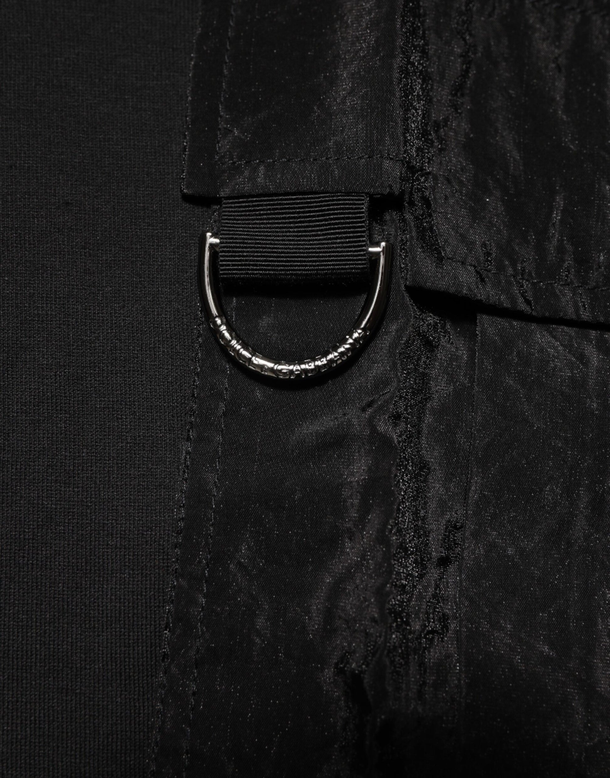 Black Cotton Embroidered DG Logo Pocket T-shirt