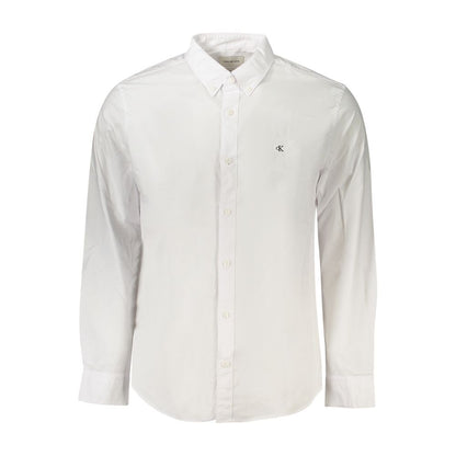 White Cotton Men Shirt