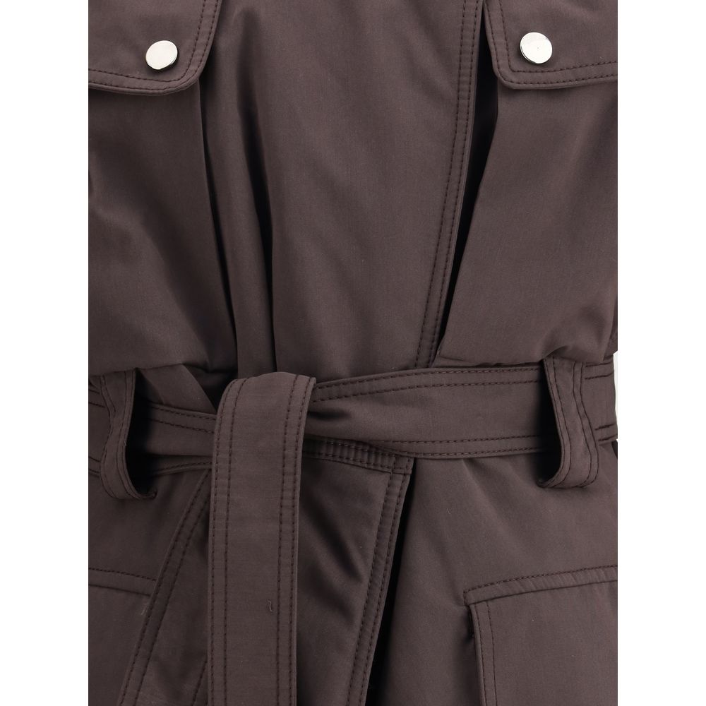 Purple Polyester Coat