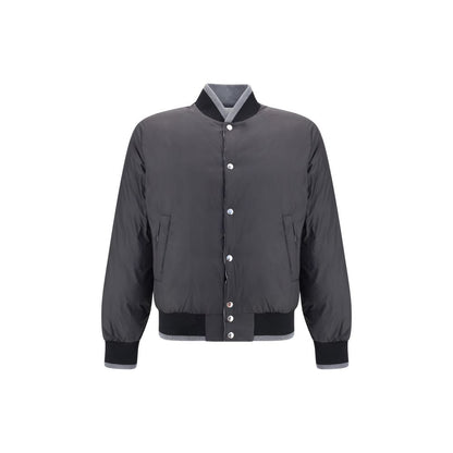Gray Cotton Bomber