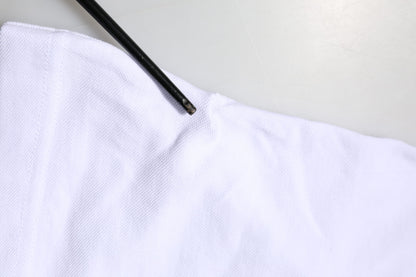 White Cotton DG Heart Logo Embroider T-shirt