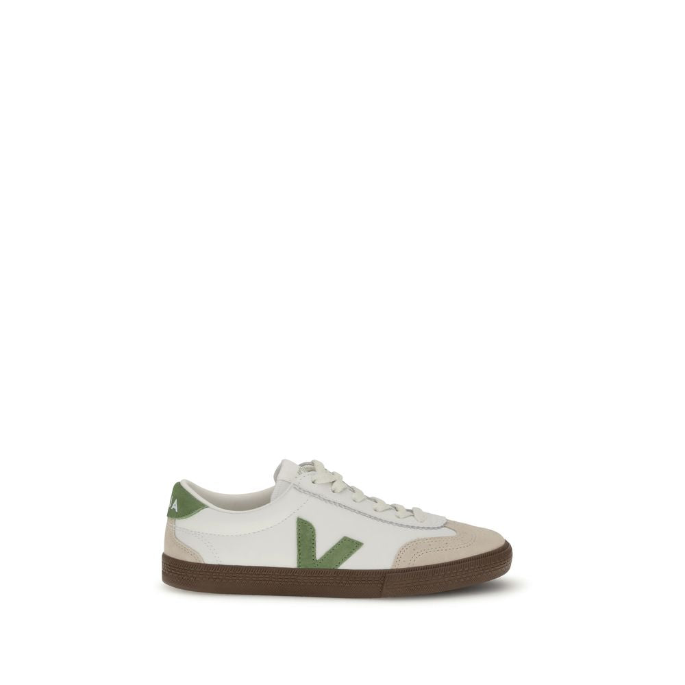 White Leather Low Top Sneakers