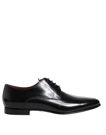 Men Dress Black Calfskin Leather Derby Shoes