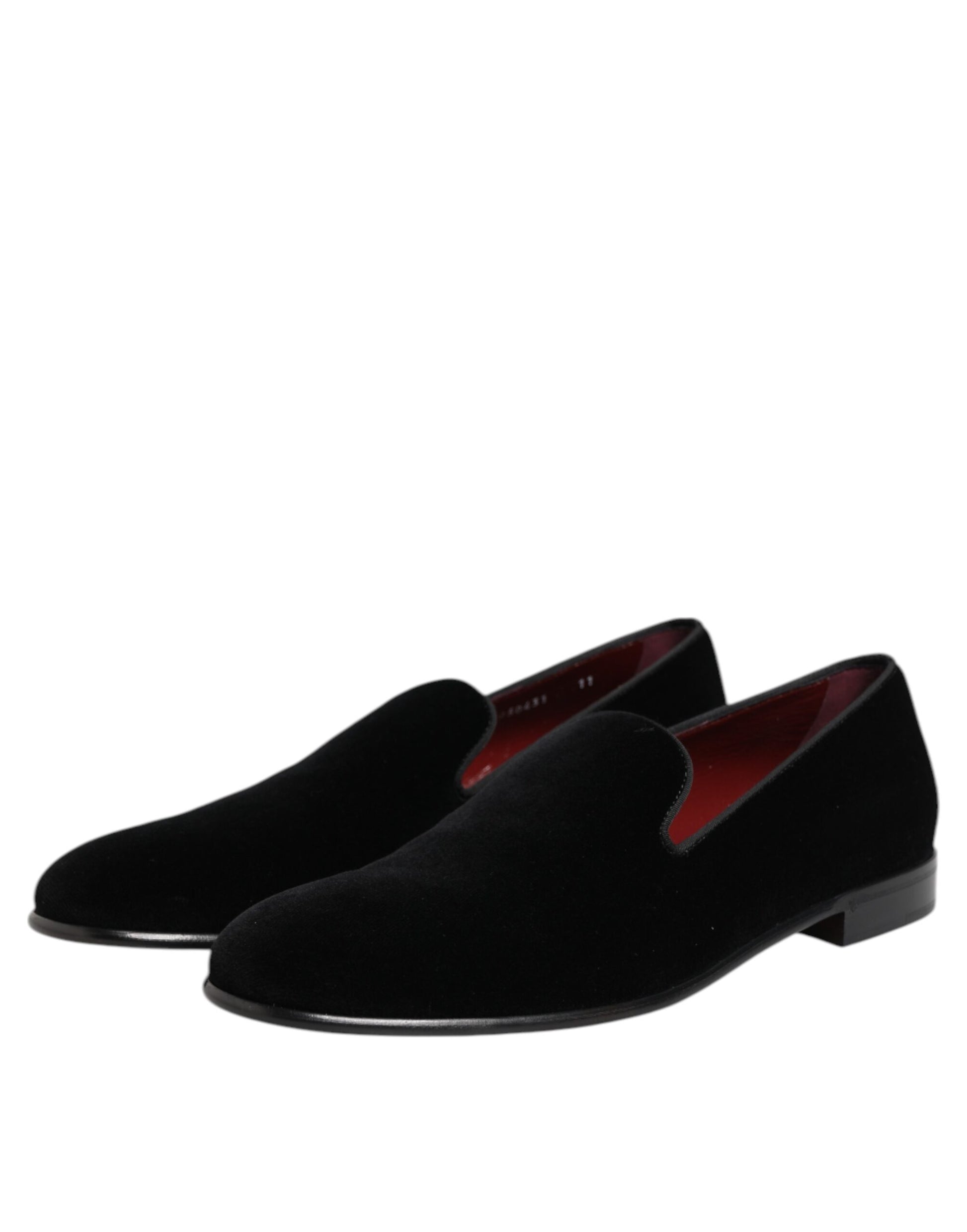 Black Velvet Slip On Men Loafers Formal Shoes
