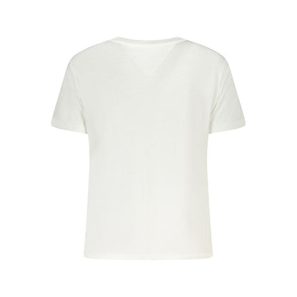 White Cotton Women T-Shirt