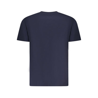 Blue Cotton Men T-Shirt