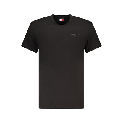 Black Cotton Men T-Shirt