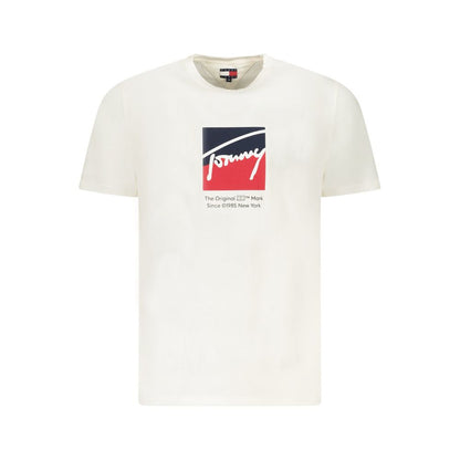 White Cotton Men T-Shirt