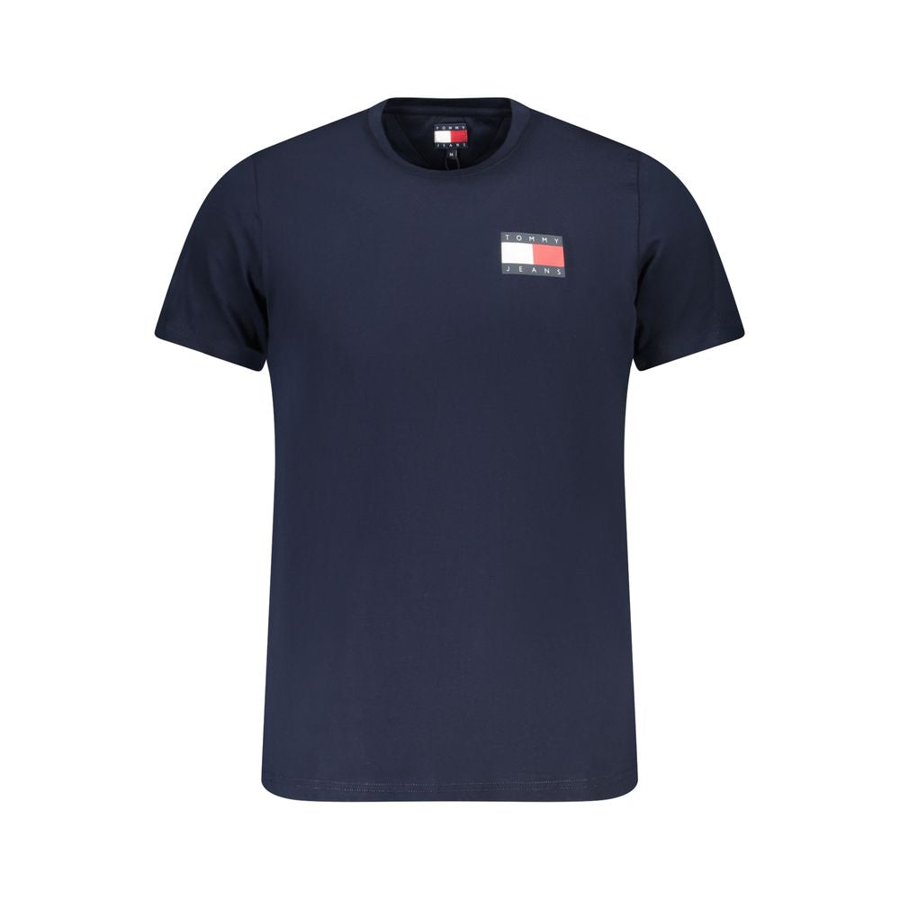 Blue Cotton Men T-Shirt