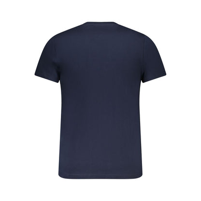 Blue Cotton Men T-Shirt