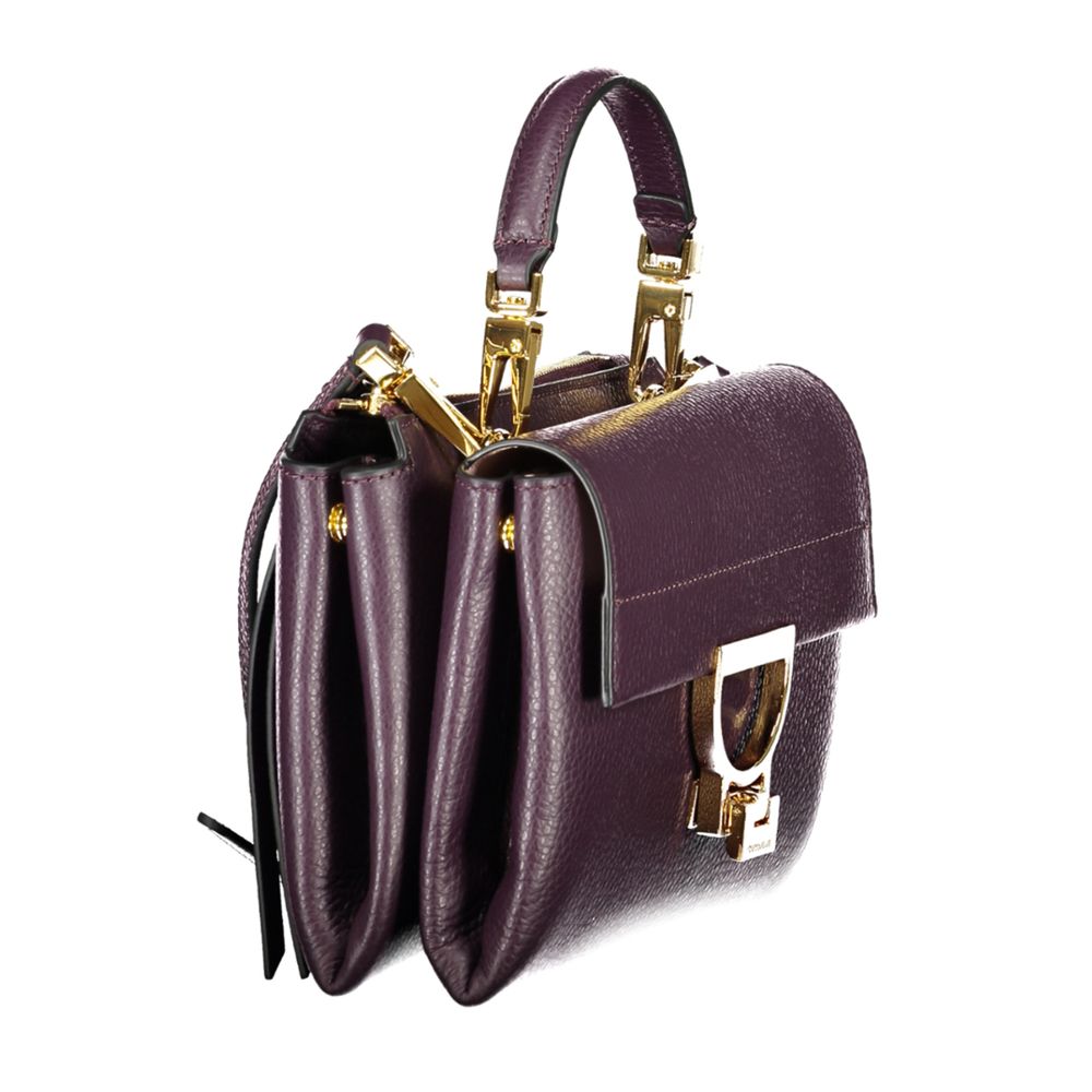 Purple Leather Women Handbag