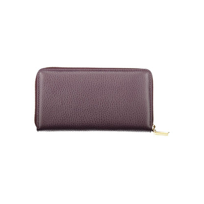 Purple Leather Women Wallet