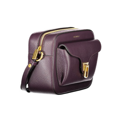 Purple Leather Women Handbag
