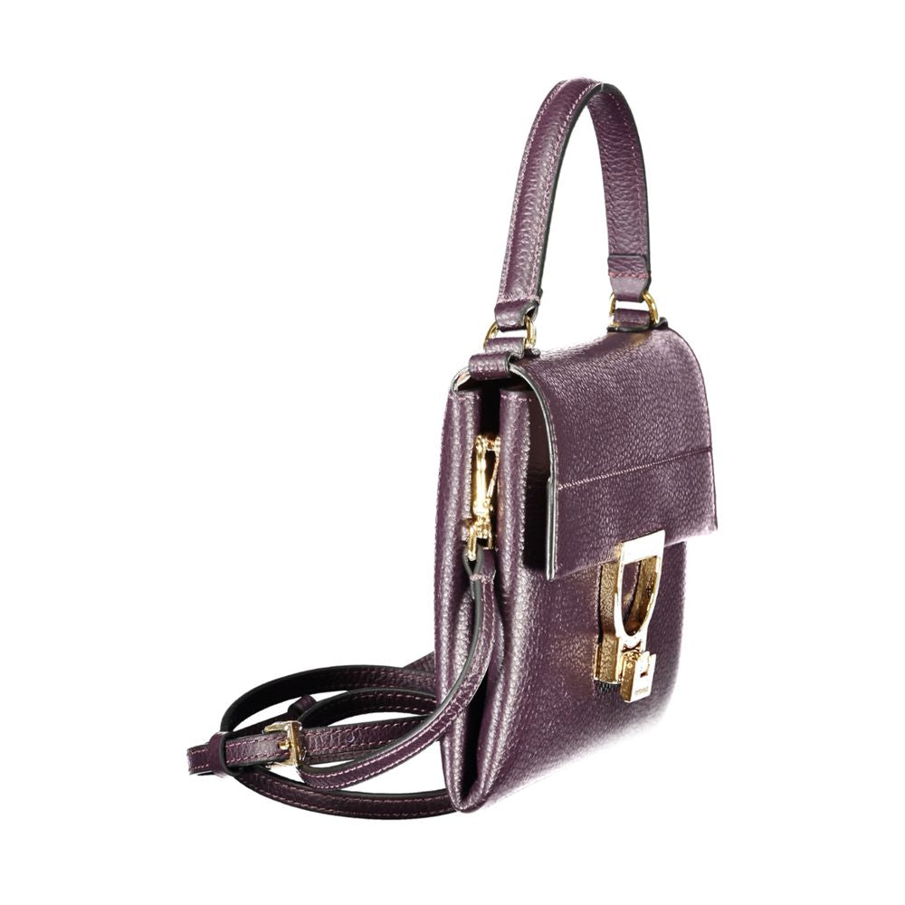 Purple Leather Women Handbag