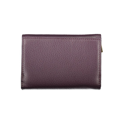 Purple Leather Women Wallet