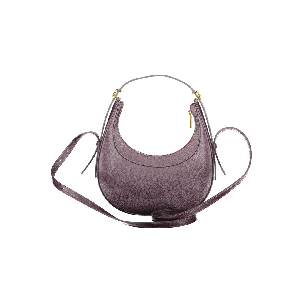 Purple Leather Women Handbag